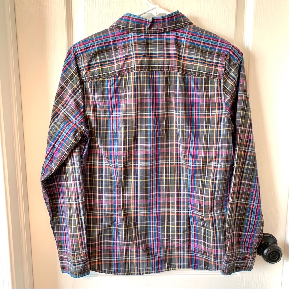 TALBOTS Petite Purple Plaid Button Down—SZ. 8P - Picture 8 of 14